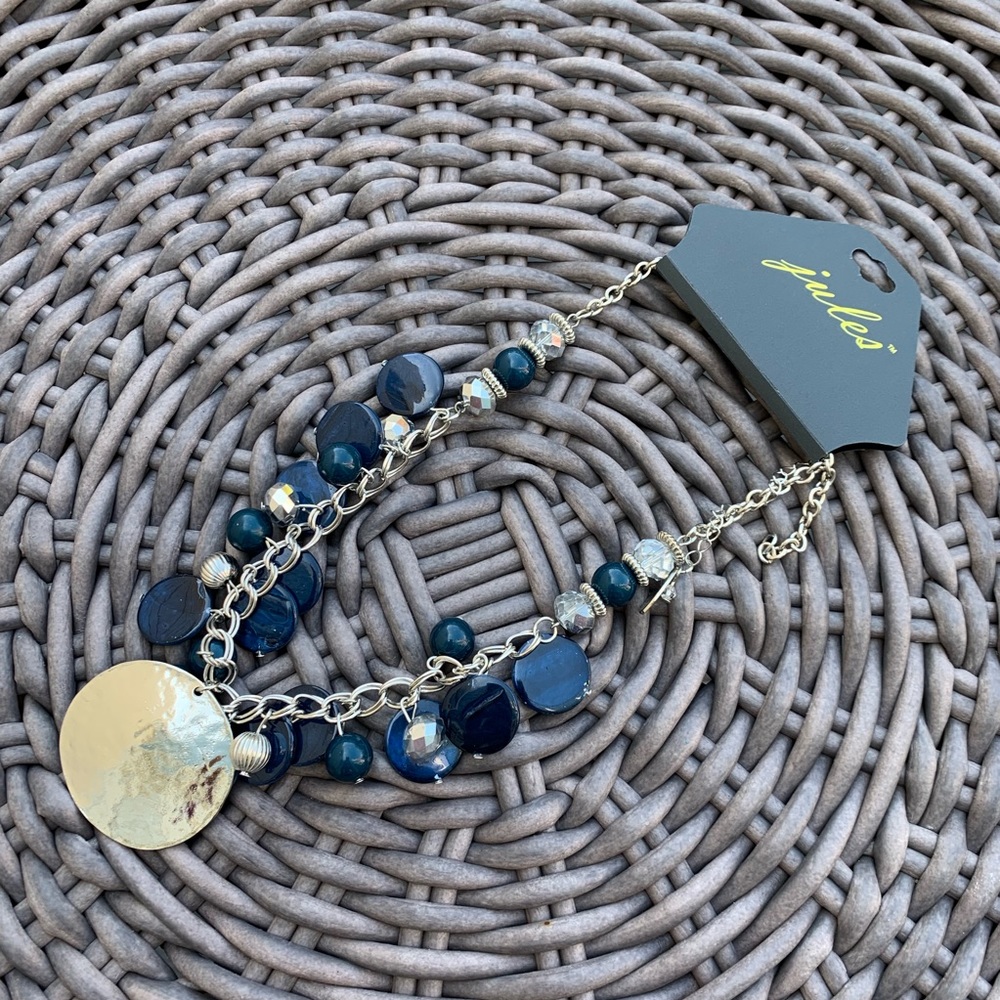 Blue & Silver Statement Necklace